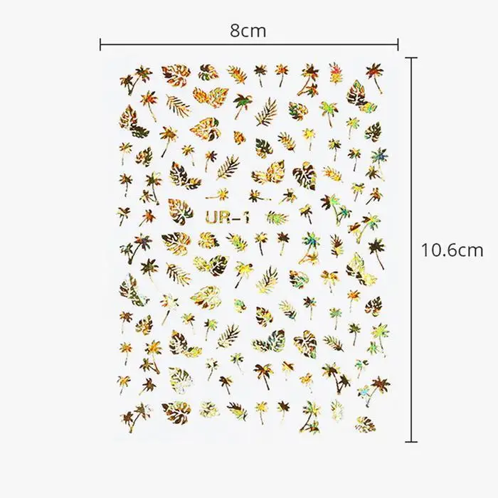 Разнообразные Модные кокосовые пальмы листочки ногтей повседневные, вечерние и т. Д. Любые наклейки кожи деревья, листья и т. Д