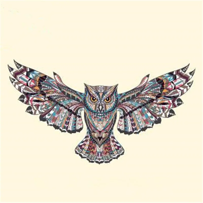 

Clothes printed animal patch deal with it owl bird pattern Heat transfer printing Iron on patches for clothing Diy design logo