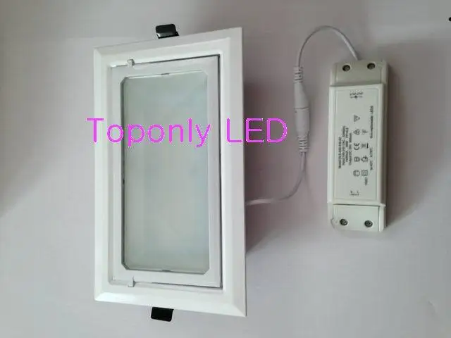 

30w led square downlight AC100-240v 3000lm white color rotated 45degree retrofit led directly to replace traditional down lamp