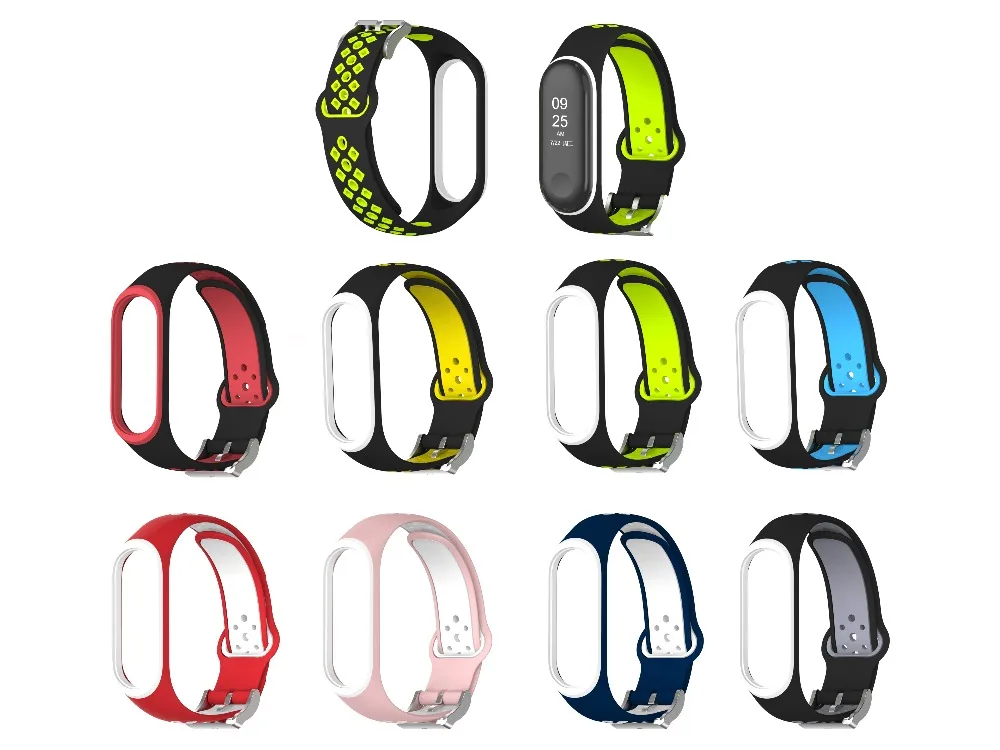 Ремешок на запястье для Xiaomi Mi Band 3 силиконовый ремешок mi band аксессуары цветной