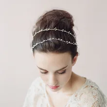 Свадебные шляпы модный дизайн высокого качества Стразы и жемчужины свадебные повязки для волос аксессуары для волос вечерние свадебные головные уборы