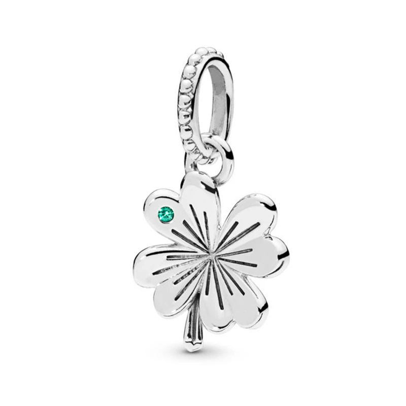 

Lucky Four-Leaf Clover Pendant Fits Pandora Bracelets Original 100% 925 Sterling Silver Dangle Charm DIY Jewelry 2019 Spring