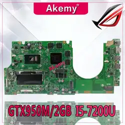 Akemy с I5-7200U GTX950M/2 ГБ 4 ГБ/оперативная память UX510UXK материнская плата для ноутбука ASUS UX510 UX510UX UX510UXK UX510UW UX510UWK
