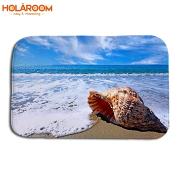 

Sea Pattern 3D Printed Mat doormat Kitchen BathRoom Rug Hallway Entrance Outdoor Floor starfish conch Carpets Outdoor Home
