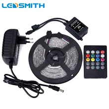 Waterproof RGB LED Strip 3528 300leds 5M SMD Music Remote Controller 12V 2A Power Adapter Flexible LED Light Ledstrip
