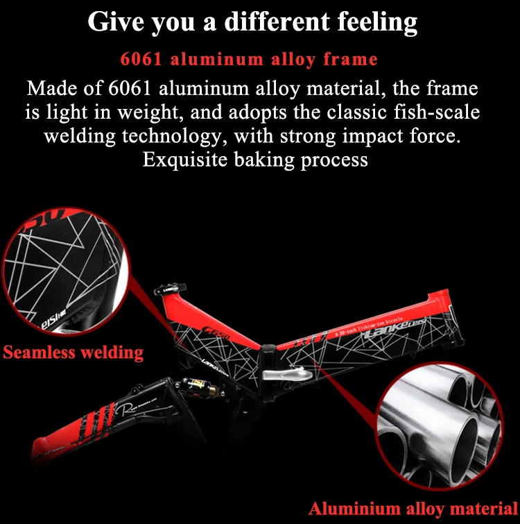 Perfect Lankeleisi G650 Electric Folding Bicycle full suspension 7 Speeds 500W Motor 48V 12.8AH Battery light weight frame 8 Perfect Lankeleisi G650 Electric Folding Bicycle full suspension 7 Speeds 500W Motor 48V 12.8AH Battery light weight frame 8