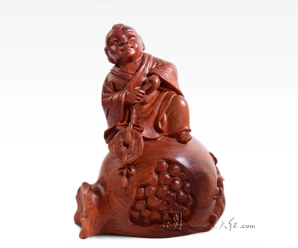 Rosewood Carving Art Crafts Solid Wood Statues Home Living bed Room Sculpture Decorations Chinese Antique Retro Padauk Ornaments