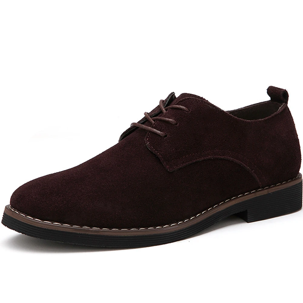 

MIUBU Plus Size 38-48 Oxford Men Shoes PU Suede Leather Suede Leather Black Brown Soft Shoes 2019 Leisure Male Formal Shoes