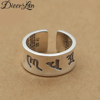 

DIEERLAN Bijoux 2019 Ethnic Retro Antique Rings 925 Sterling Silver Rings for Women Ladies Fashion Bohemian Jewelry