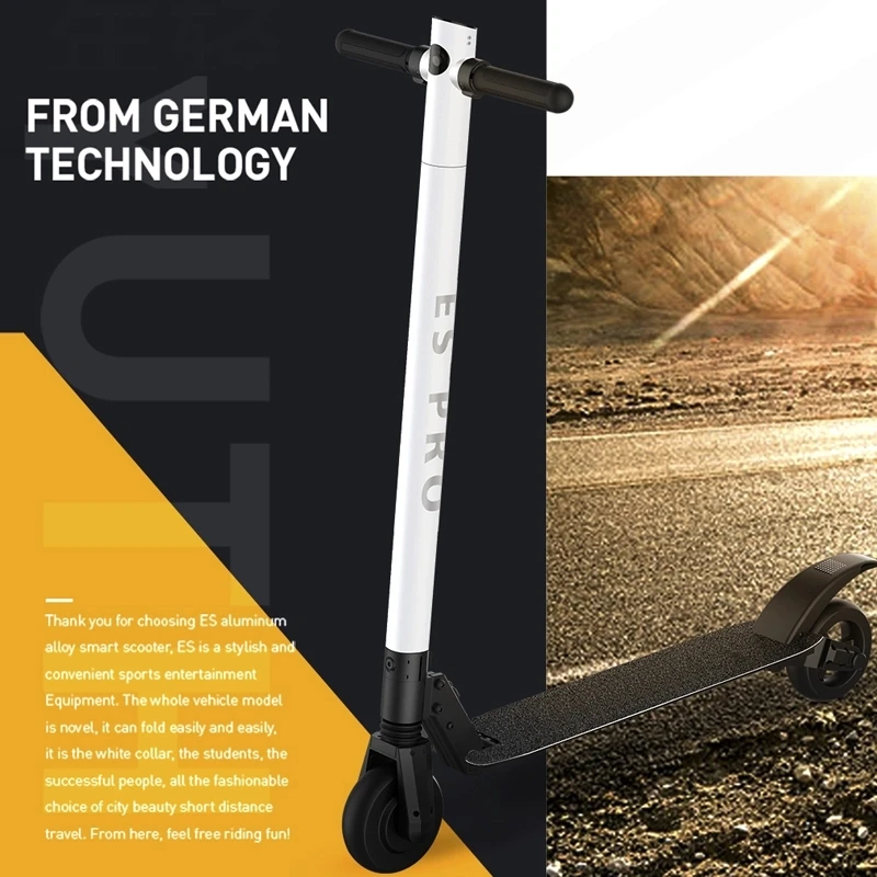 New 36V 6 inch ES Pro Folding Electric Scooter Foldable Skateboard Hoverboard with front and rear suspension APP for Adults  (8)