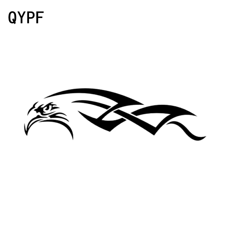 

QYPF 17.7CM*5CM Personality Decoration EAGLE Vinyl Car Sticker Decal Black/Silver Accessories C15-0876