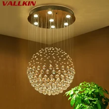 Modern Spherical Crystal Chandeliers LED Lamp Indoor Chandelier LED Crystal Lamps Pendants Lustres de cristal Home Lighting