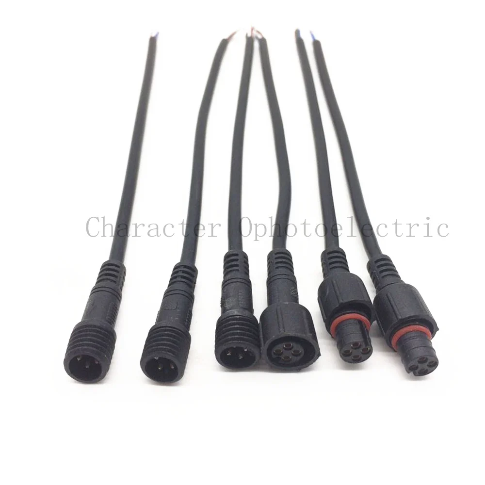 

10 Pairs 4 Pin 20cm Connectors Socket Plug 0.2mm 24AWG LED Cable Wire LED Strips Waterproof IP65 Male/Female