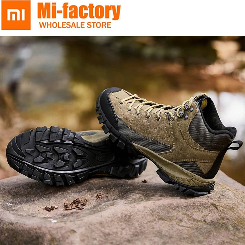 

New Original Xiaomi Uleemark Outdoor Sports Camping shoes Waterproof Suede hiking shoes Breathable For Men high quality