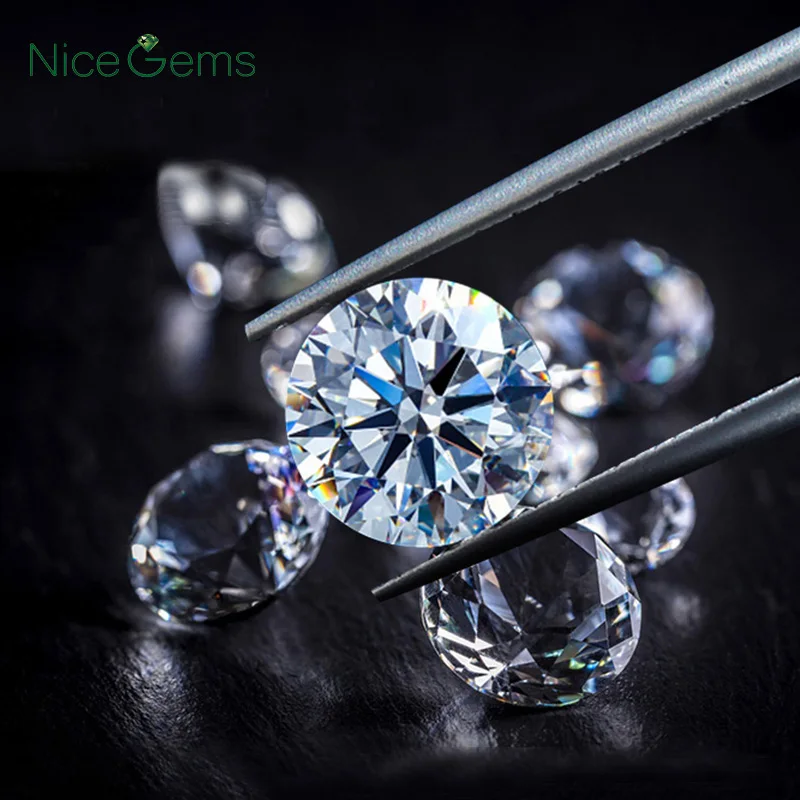 NiceGems D цветной Муассанит 0 5 CTW 3EX Сердца и стрелы мм муассаниты свободные