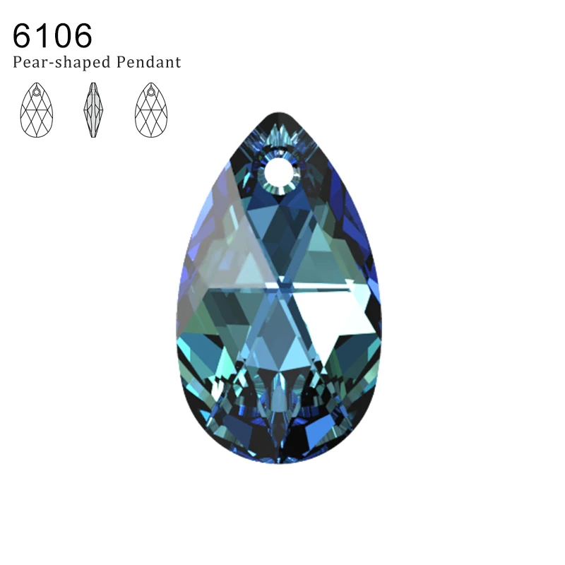 

(1 piece) 100% Original crystal from Swarovski 6106 Pear-Shaped pendant from Austria loose beads rhinestone DIY jewelry making