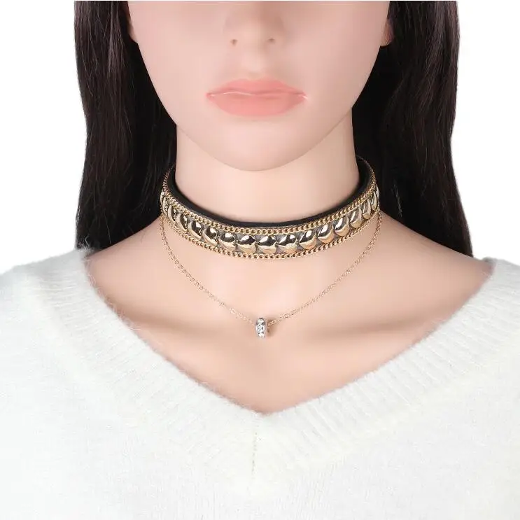 Black Velvet Choker Necklace long Chain Bar love Tassel Chokers 2017