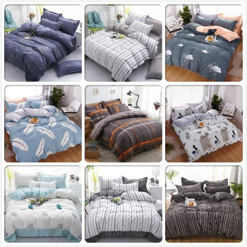 

Big Size Double King Queen Twin Full Single Duvet Cover Sheet Pillowcase 3/4 pcs Bedding Sets Adult Kids Soft Cotton Bed Linens
