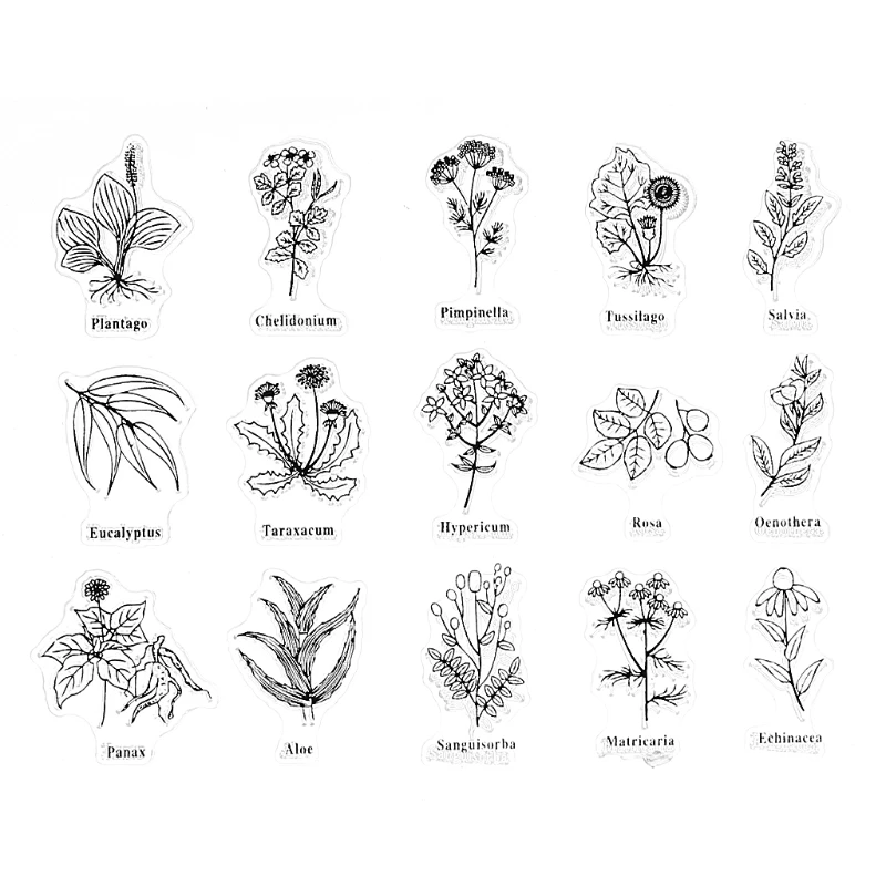 

Leaves Transparent Silicone Clear Rubber Stamp Cling Diary Scrapbooking DIY
