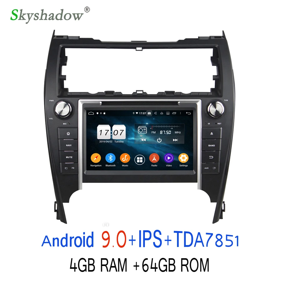 DSP ips Android 9,0 64GB rom автомобильный dvd-плеер Wifi Bluetooth RDS радио gps ГЛОНАСС карта для Toyota CAMRY 2012- США Ближний Восток