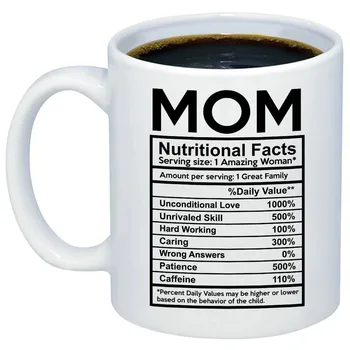 

Mothers Day Gifts Mom Nutritional Facts Coffee Mug Gift
