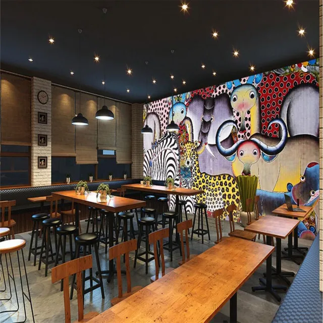 Personalizar tamaño murales Fondo Graffiti Color Animal pintura