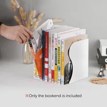 Офисный выдвижной держатель для книг, металлическая книжная полка, декоративные держатели для книг, органайзер, растягивается до 19,69 дюймов, регулируемый