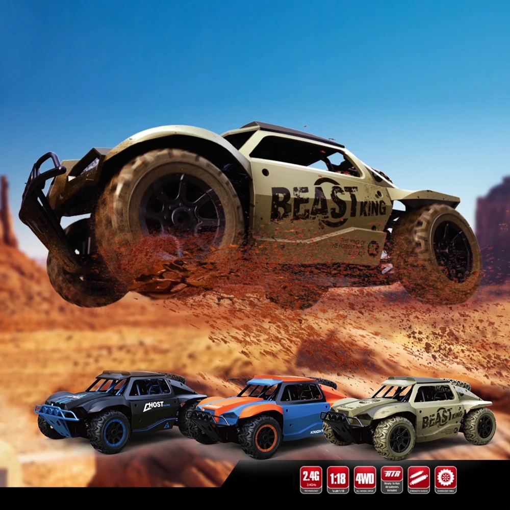 Najtaniej RC Car 2.4G Radio zdalnie sterowanym samochodowym 1 18 25 KM H szybka skala krótki kurs ciężarówka RC RTR zabawki 4WD Off samochód prezenty bożonarodzeniowe
