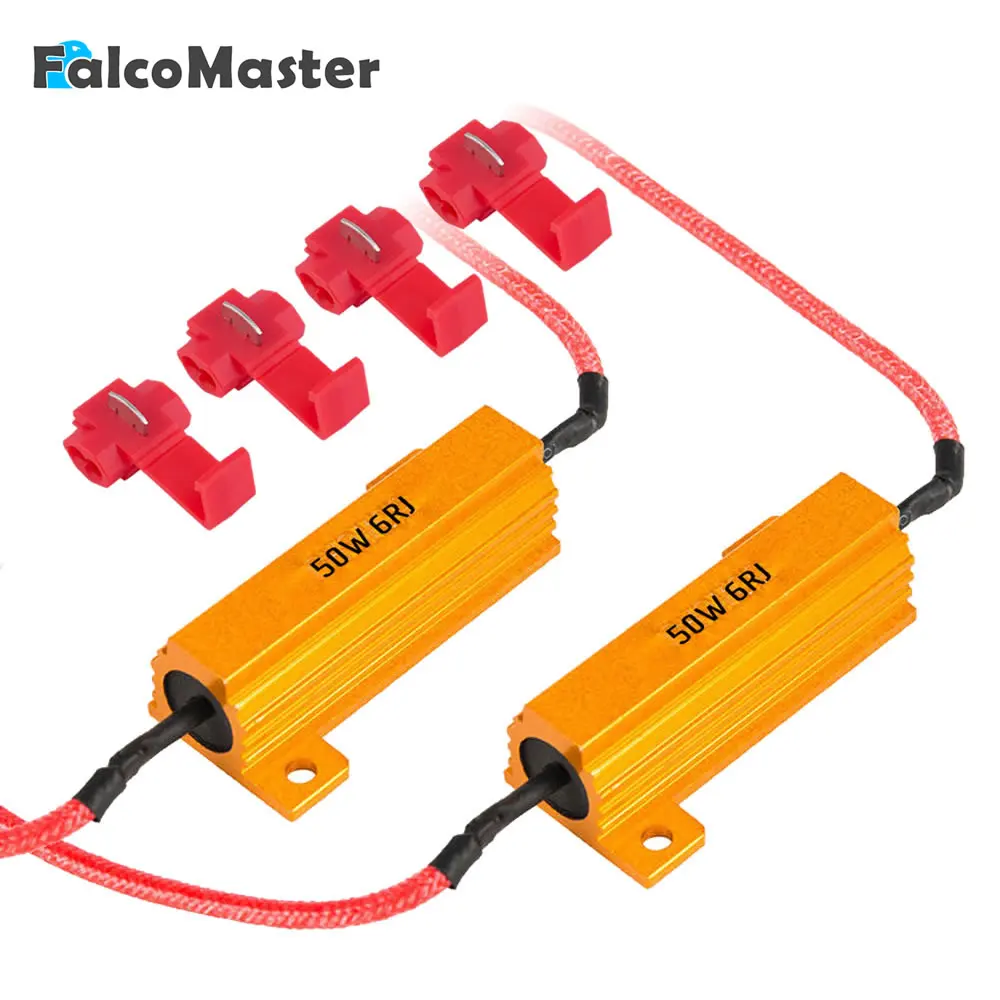 2Pcs Load Resistor 50W 6ohm Fix LED Bulb Hyper Flash Turn Signal Blinker Sales