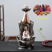 Ароматическая горелка с обратным потоком татхагата Будда керамические Благовония конусы палочка держатель домашний офис Чайный дом домашний декор Прямая поставка