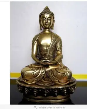 

Art Bronze home decoration Folk Culture Brass Tibetan Buddhis Amitabha brass buddha statue sculpture
