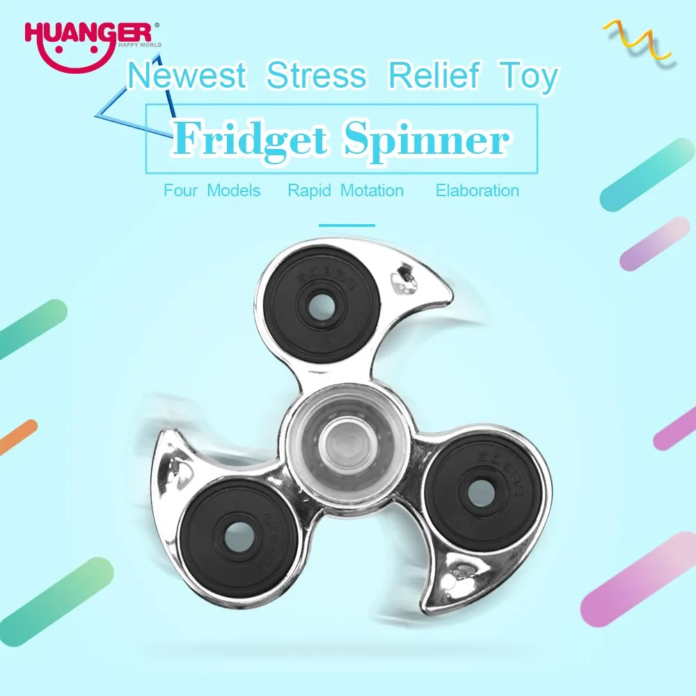 Huanger Finger Hand Spinner Fidget Stress Wheel EDC Anxiety Relief Toys For Autism and antistress 4 Colour Gift | Игрушки и хобби
