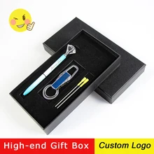 1Set Creative Big Diamond Metal Ballpoint Pen Office Advertising Ballpoint Pen Laser Free Customized LOGO Gift Pen With Gift Box 15 25pcs metal ballpoint pen black ink diamond shaped artificial crystal pen with plastic box