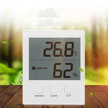 

Indoor Electronic Temperature Hygrometer Digital Thermometer Hygrometer Alarm Clock Temperature And Humidity Meter