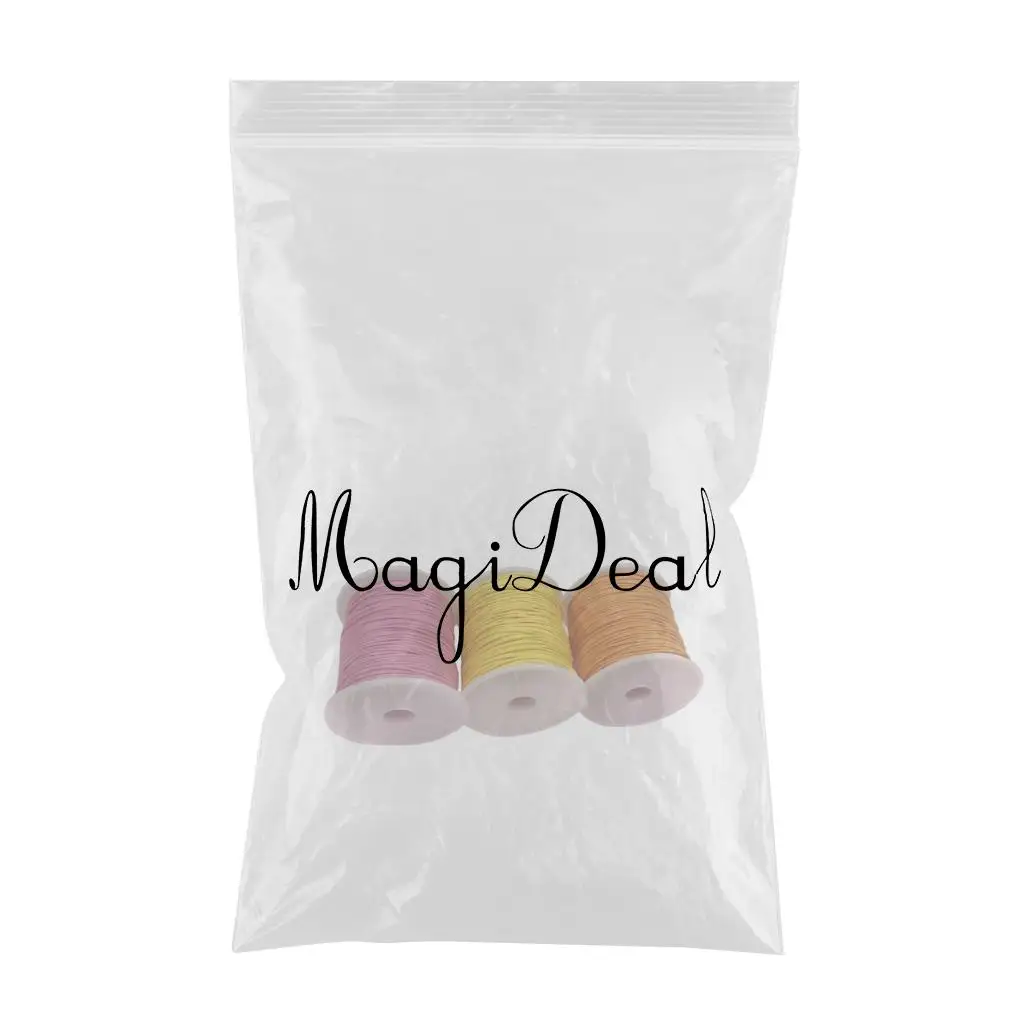 3 Rolls of 80 Meters Waxed Nylon Cord String for DIY Jewelry Making Necklace Bracelet Earrings Thread for Handmade Crafts 1mm 