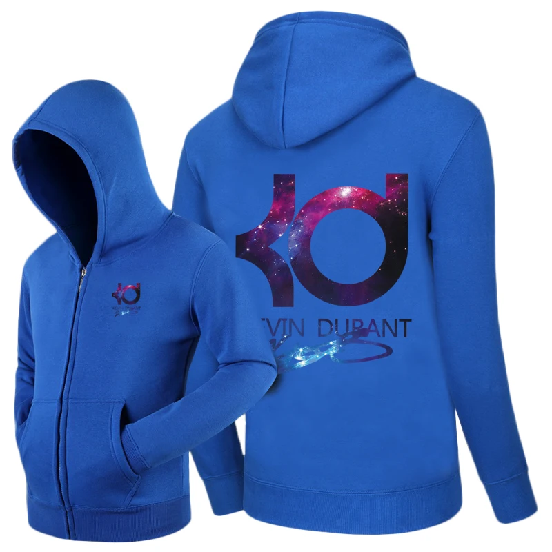 Kevin Durant Kd Color Logo Warriors Zip Up Hoodie Sweatshirt