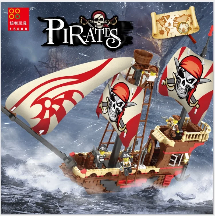 

2018 New Arrive Captain Pirates of The Caribbean 494pcs Bricks Ship Model Building Blocks Compatible With Lego Toys For Children