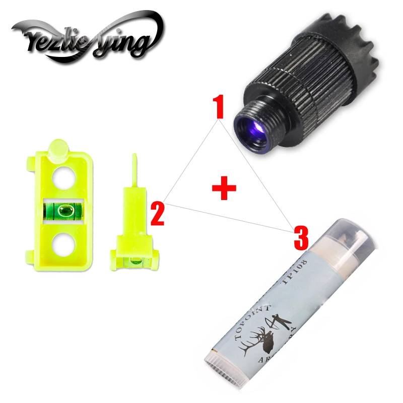 

Hunting Archery Level + Bow LED Aiming Light + Bow String Wax Outdoor Recurve / Compound Bow Archery Accessories