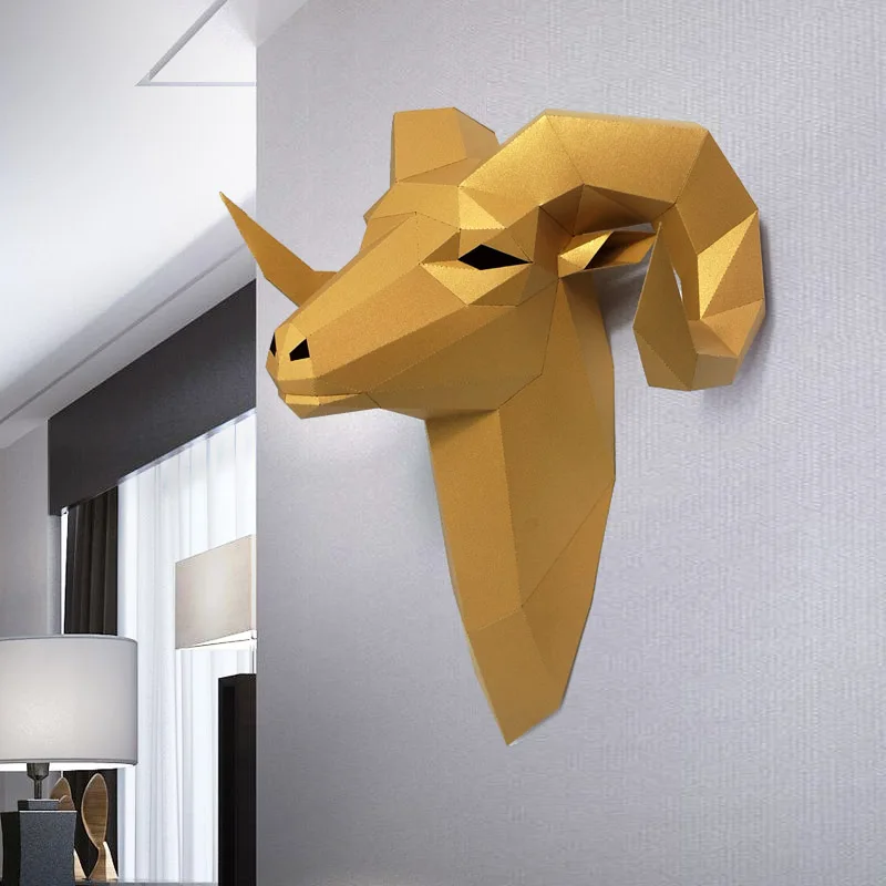 3D козья животная бумага модель игрушка для декора дома Декор для гостиной бумага для творчества модель вечерние подарки