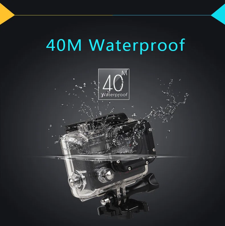 Amkov AMK7000S 4K Ultra HD 2 inches TFT WiFi Action Camera DV with Sunplus 6350M SPCA6350 OV4689 Image Sensor 170 Degree View Angle Remote Control Watch