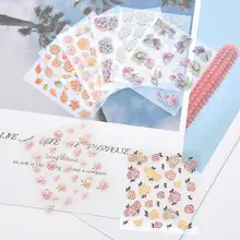 8 см 5D акриловая наклейка для ногтей с гравировкой в виде цветочных листьев Nagel шаблон тиснения Переводные картинки инструмент DIY для наклейки для ногтей s