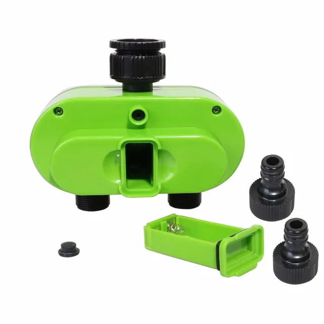 Two Outlet Garden Digital Automatic  Water Timer Solenoid Valve Garden Watering Timer 21060 and Rain Sensor 21103#21060R