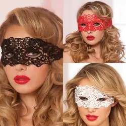 Порно секс белье для женщины черный/белый/красный выдалбливают Кружева Глаз Маска для Хэллоуина вечерние сексуальные костюмы Эротическое