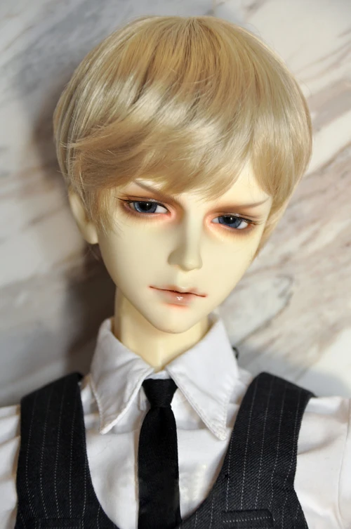 BJD кукла парики короткие парики из натуральных волос для 1/3 1/4 1/6 BJD DD SD MSD YOSD кукла высокотемпературный провод парики просты в уходе аксессуары для куклы