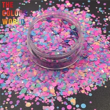 TCT-292 сахарные цвета конфеты круглой формы в горошек ногти блеск художественное оформление ногтей Блеск для тела макияж лицо живопись гель фестиваль DIY