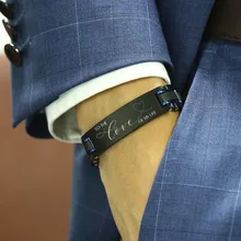 Гравировка, нержавеющая сталь, Мужская цепочка, ID браслет, настраиваемый на заказ, имя, вдохновение, гравировка