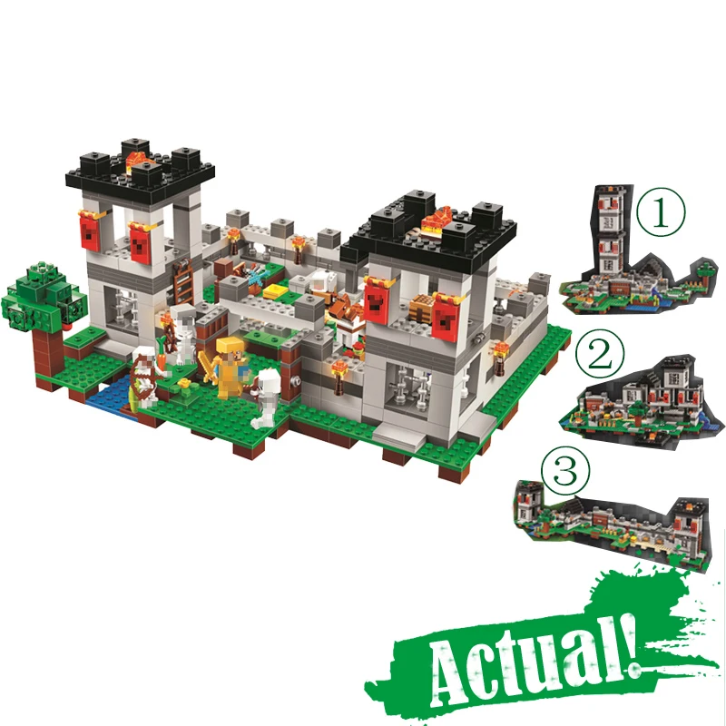 

BELA 10472 The Fortress 4in1 Minecraft My World DIY Building Blocks Bricks Toys For Children Compatible with INGly 21127
