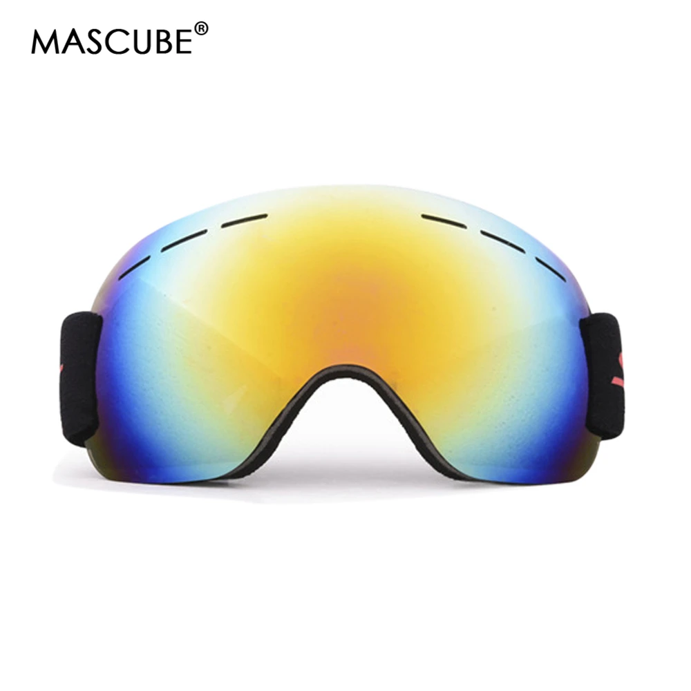 MASCUBE брендовые лыжные очки UV400 анти туман большая Лыжная маска для катания на