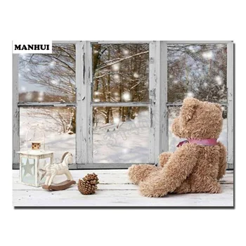 

New 5D Diy Diamond Painting Bear on the windowsill Full Diamond Embroidery Diamond Embroidery Painting For decoration ABC272