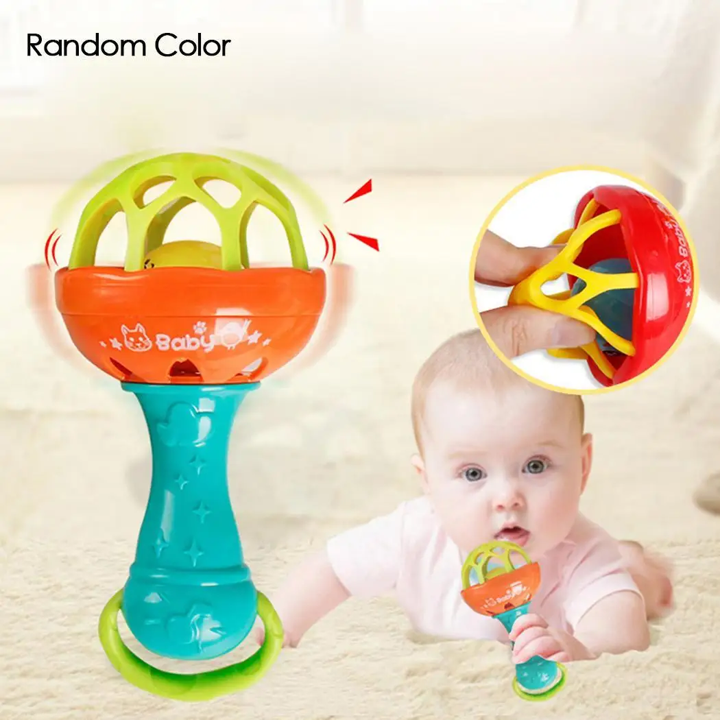

Cute Small Ball Baby Hand Rattle Random 0~1 Years Old Jingle Shaking Bell Baby Educational Toys